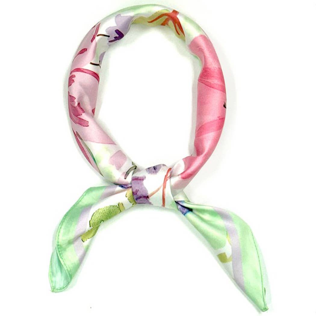 Floral Pattern Bandana: Blue