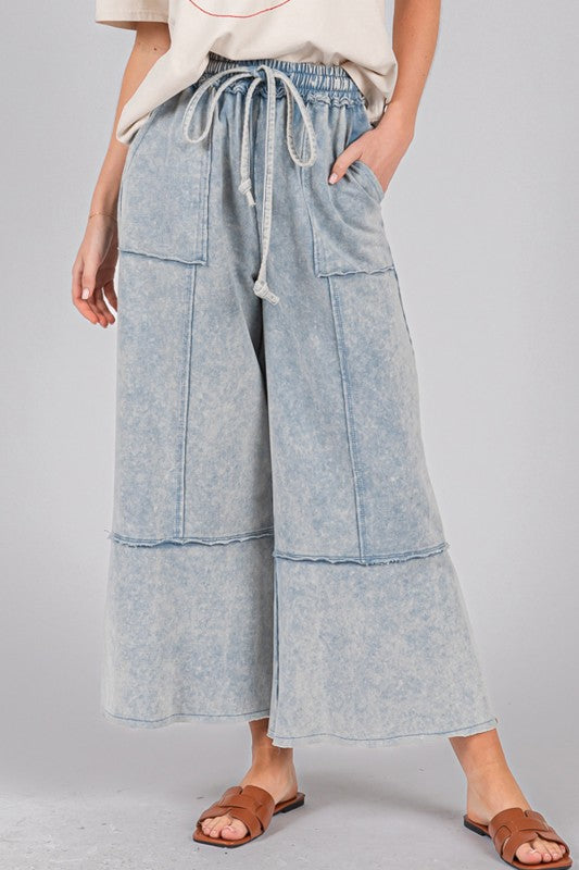 Denim Mineral Wash Bottoms