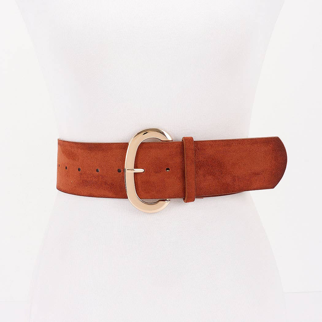 Oval Buckled Wide Belt: CM