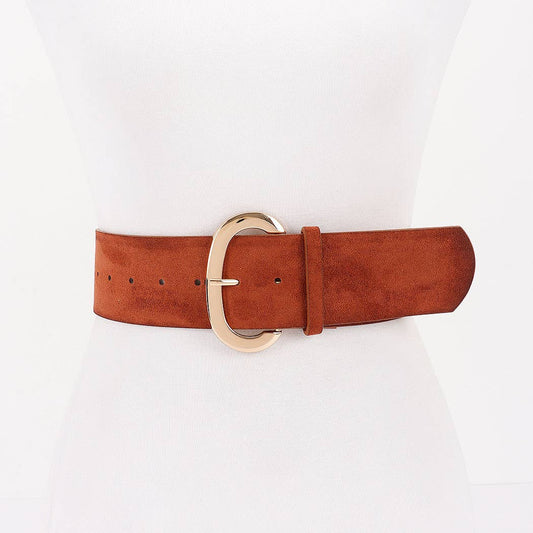 Oval Buckled Wide Belt: CM
