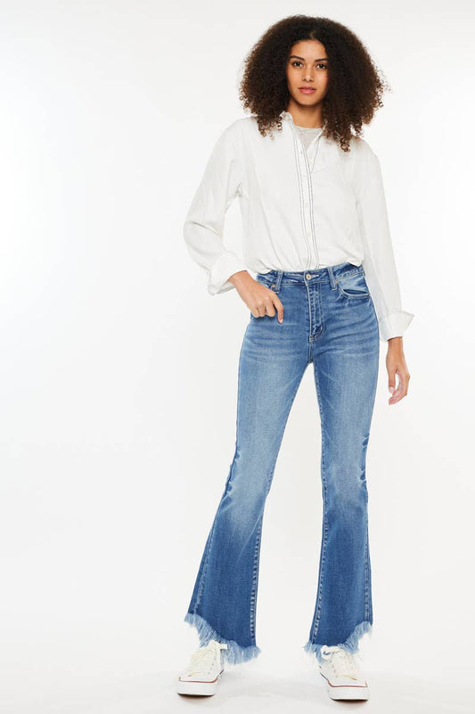 KanCan High Rise Bootcut Denim Frayed