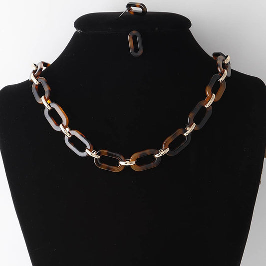 Marbled Link Chain Necklace