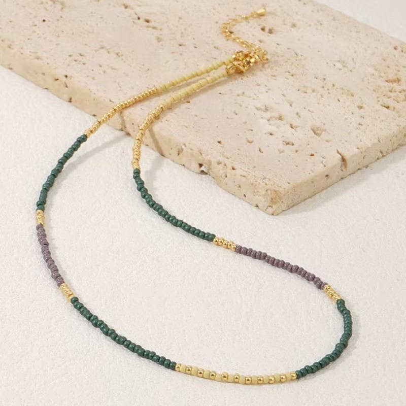 Teal Beaded Necklace