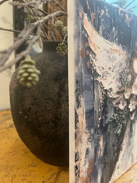 Angel Flower Bouquet Canvas: 8x8