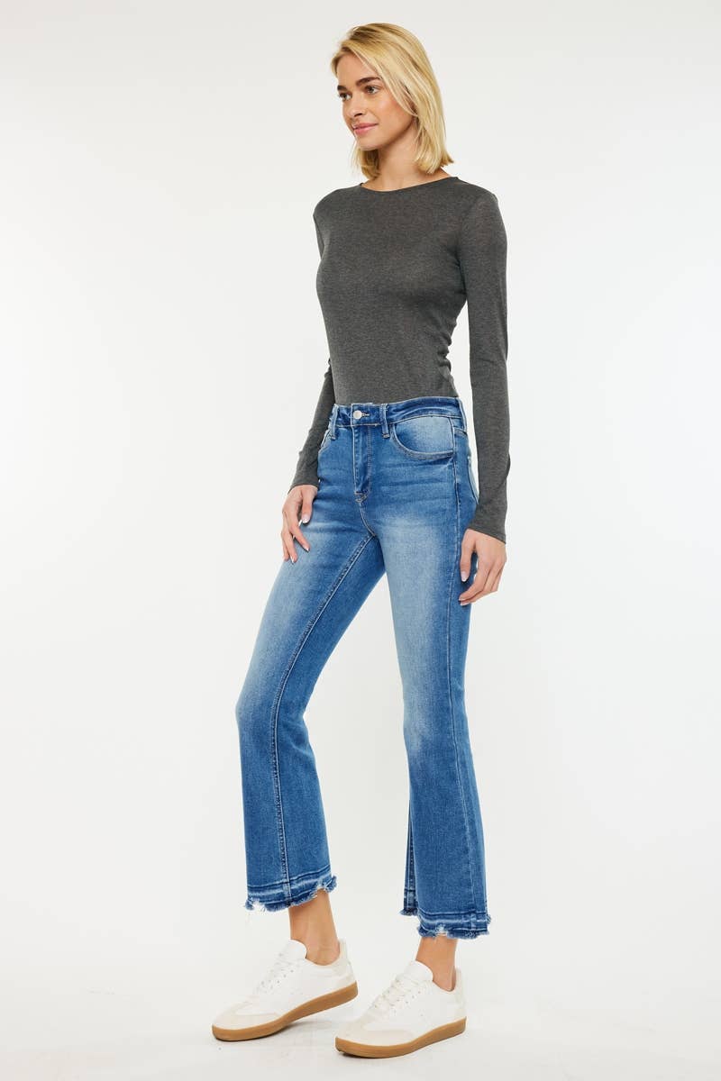 KanCan High Rise Crop Bootcut Denim