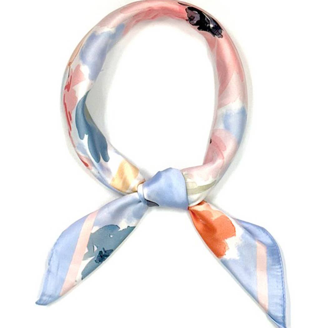 Floral Pattern Bandana: Blue