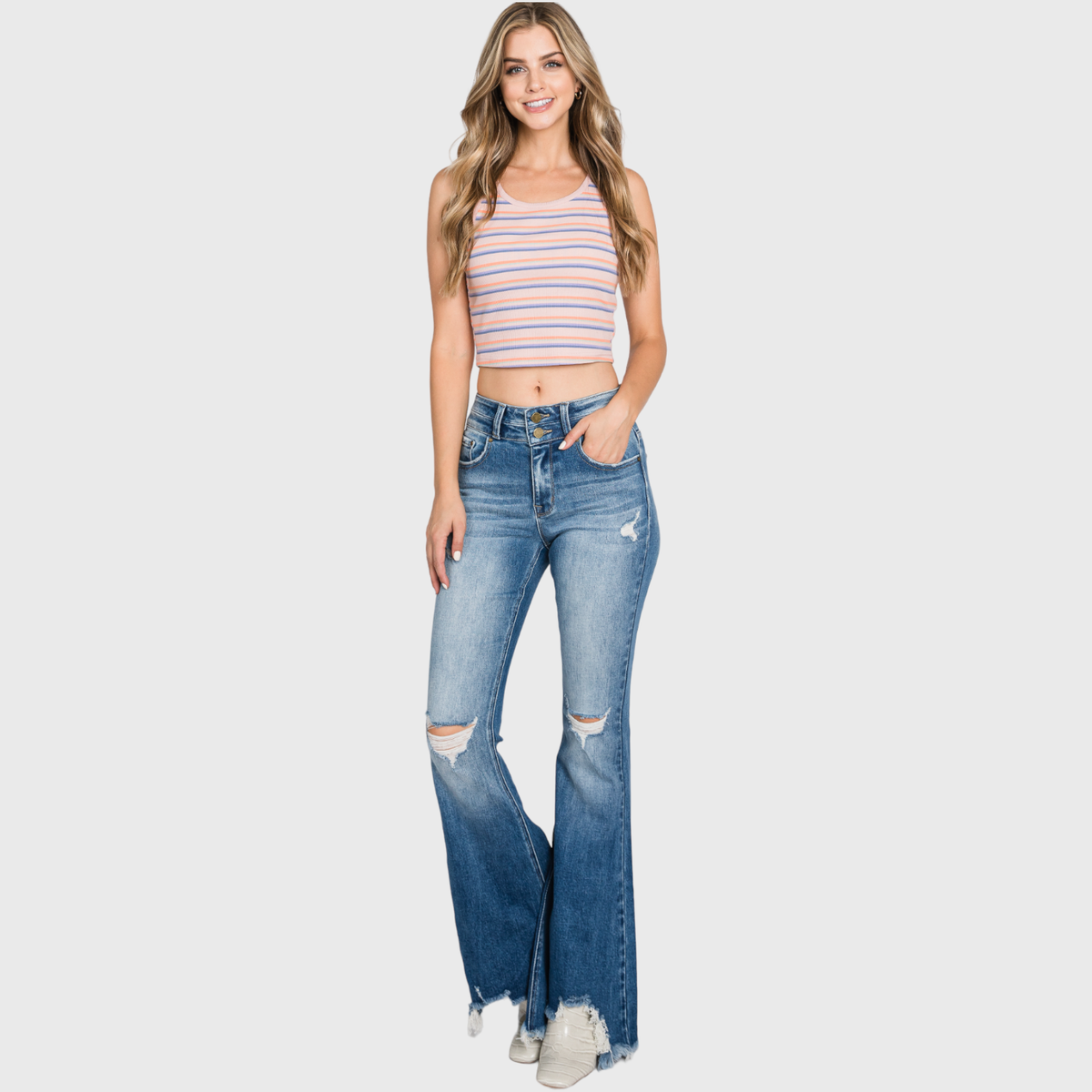 Petra High Rise Super Flare Denim