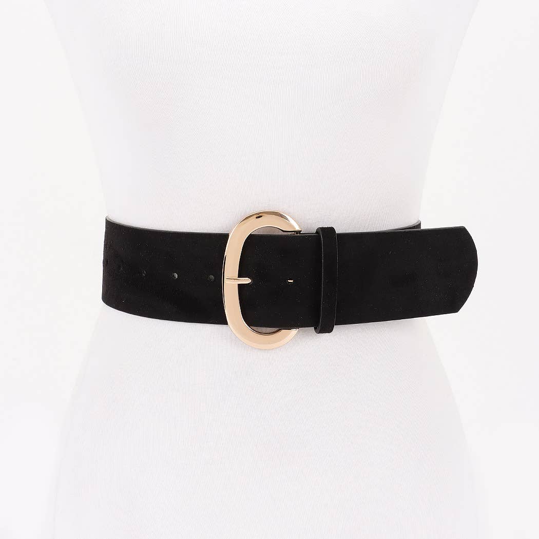 Oval Buckled Wide Belt: CM