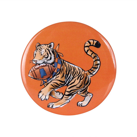 Orange Tiger Button Pin