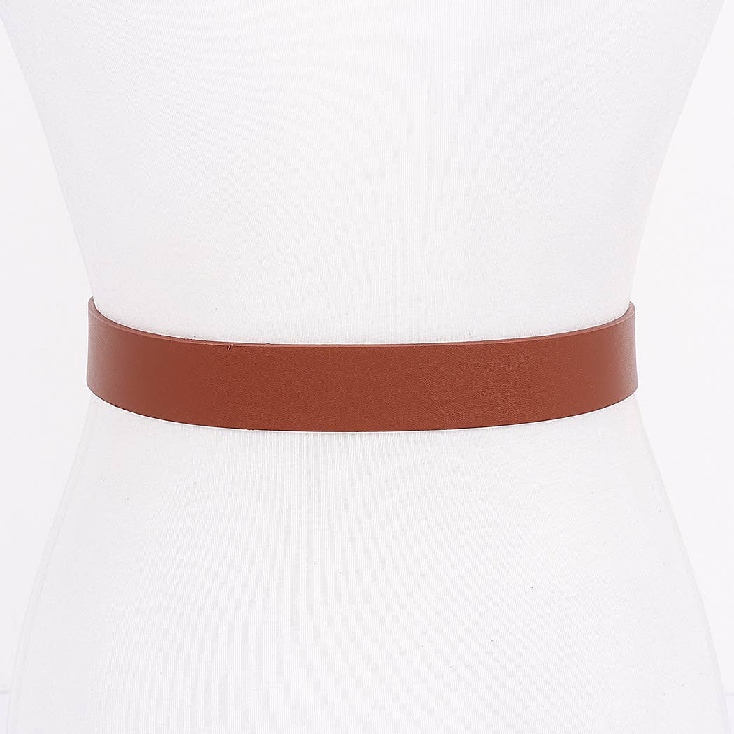 Metal Buckle PU Belt: BK