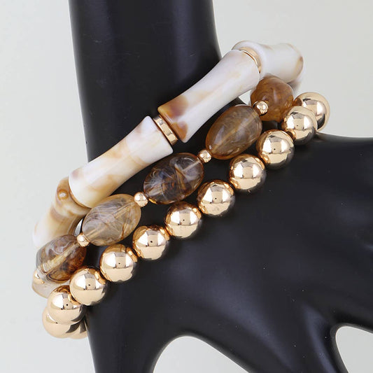 Triple Tortoise Beaded Bracelet