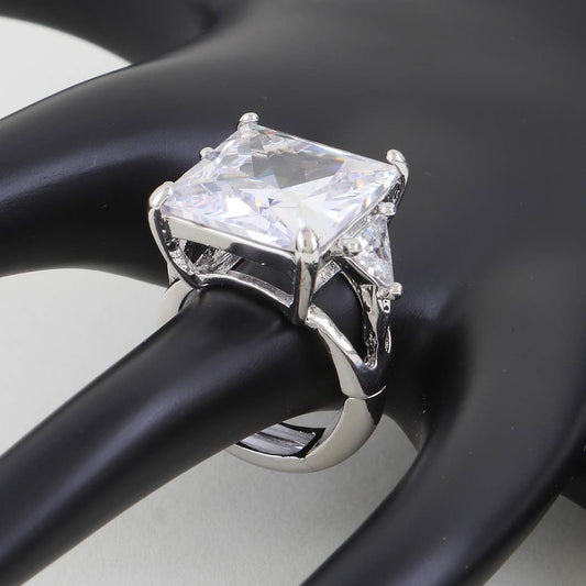 Cubic Rhinestone Statement Ring