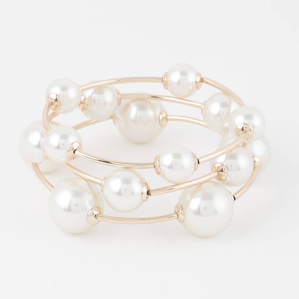 Multi Pearl Bead Bracelet: GCR