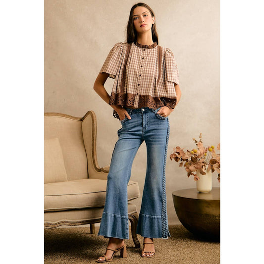 The Sweet Magnolia Check Blouse 🤍