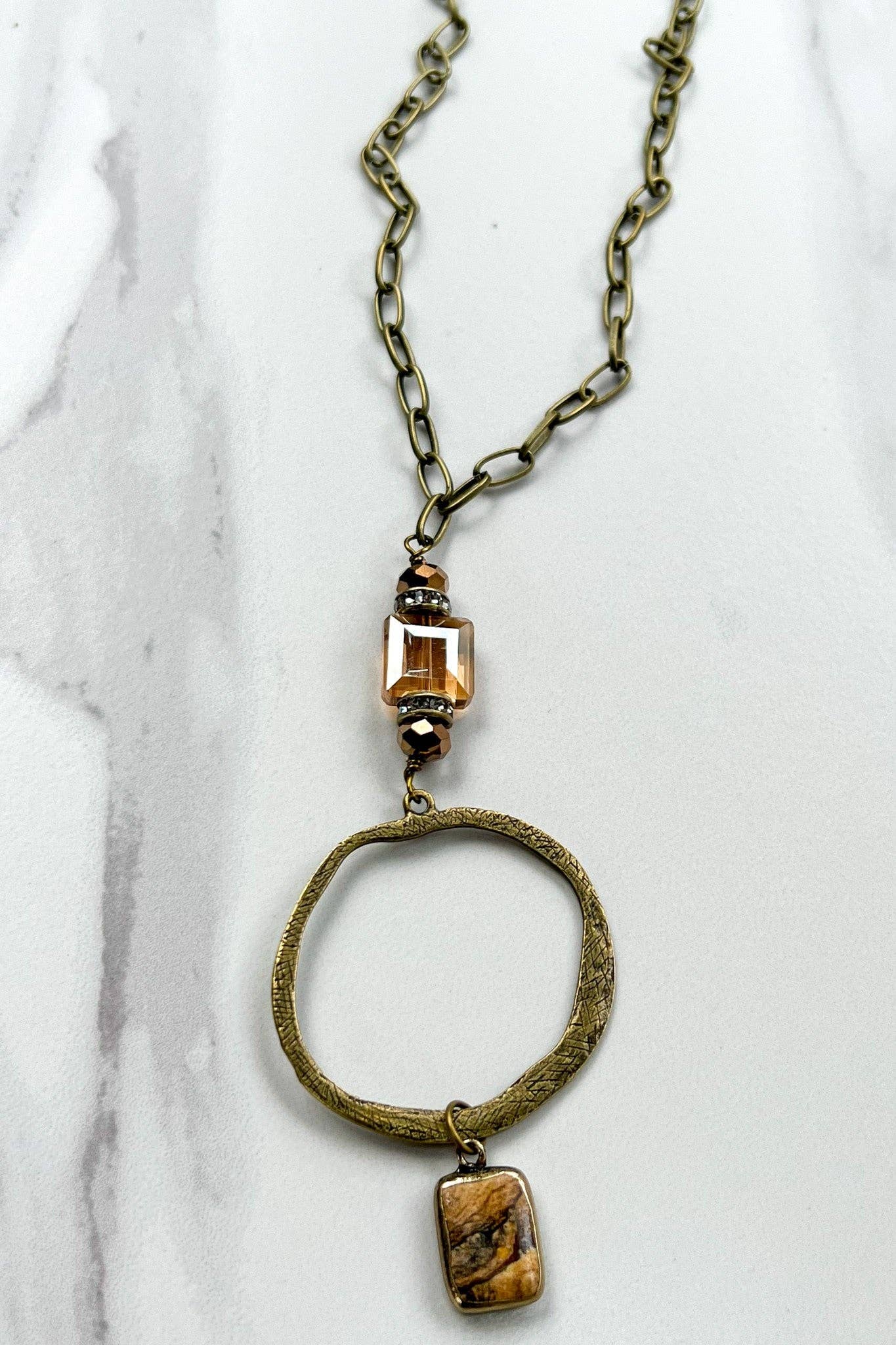 Long Sicily Necklace Jasper