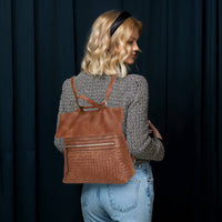 HELENA Woven Flap Backpack Two Colors!