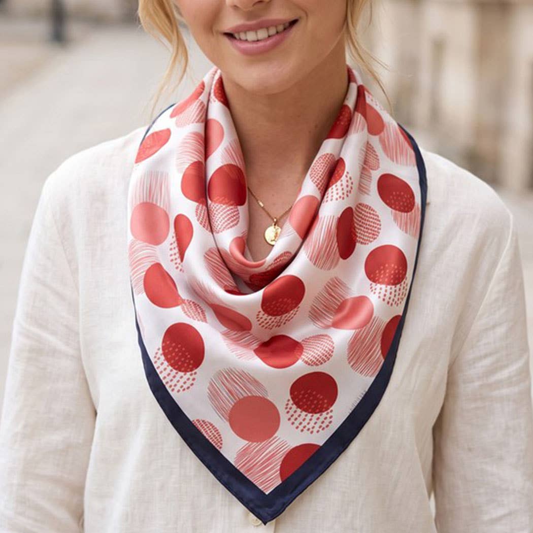 Polka Dot Print Bandana: Black or Red