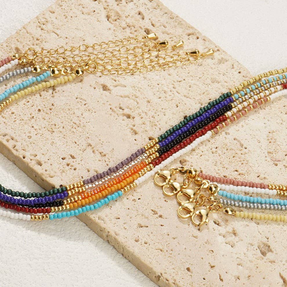 Wine Beaded Necklace