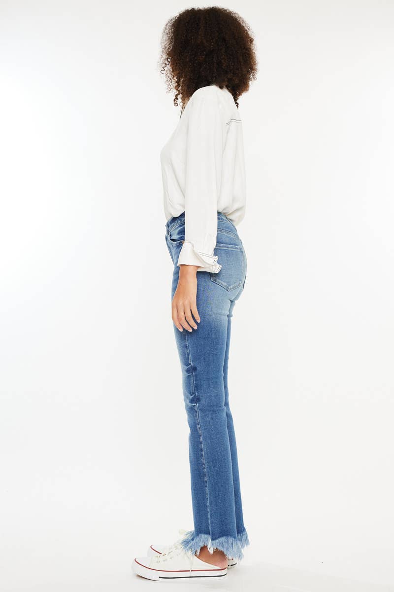 KanCan High Rise Bootcut Denim Frayed