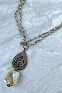 Choose Happy Necklace in Bronze