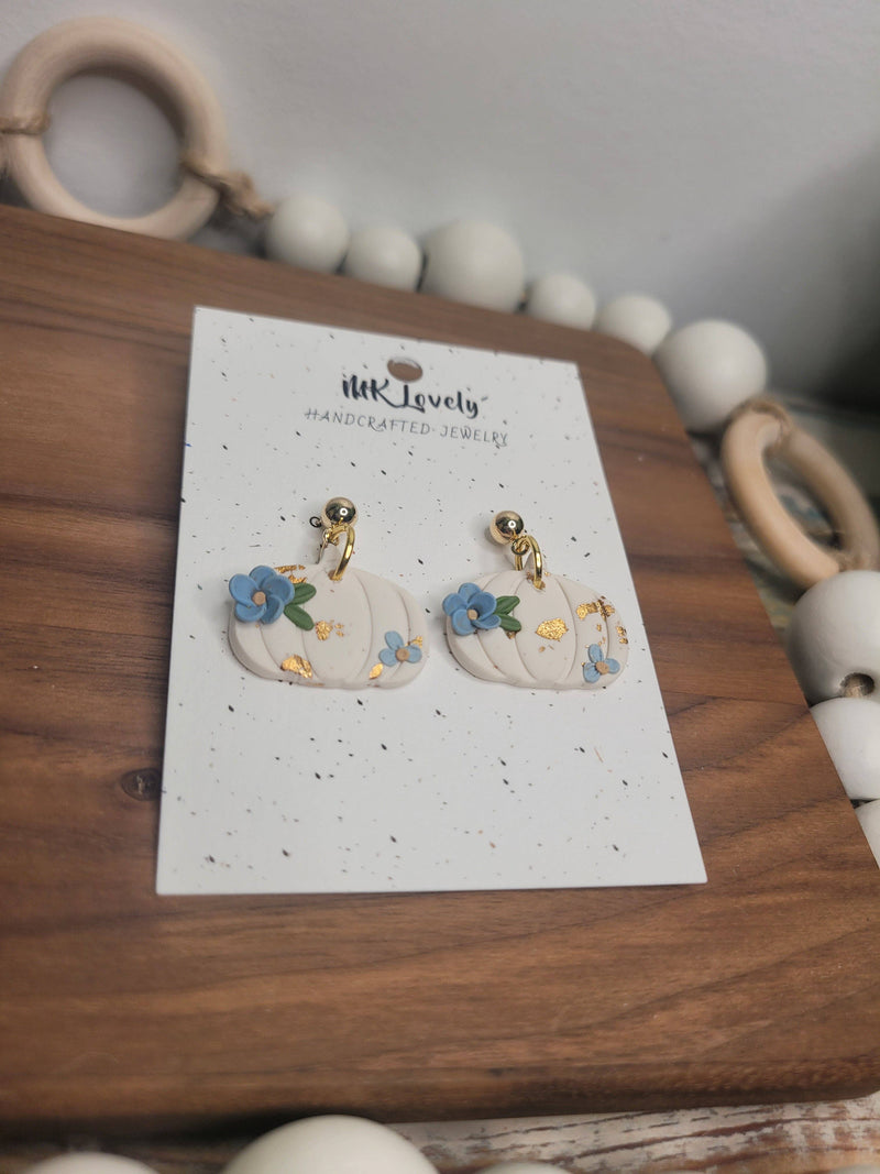 Blue Blossom Pumpkin Dangles