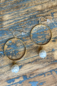 Pearl Hoop Earring