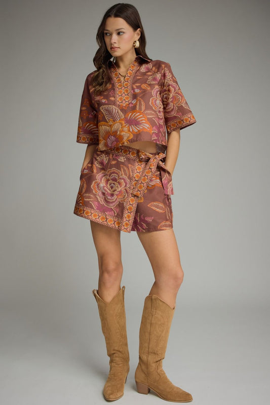 Terracotta Bloom With Me Top or Skort