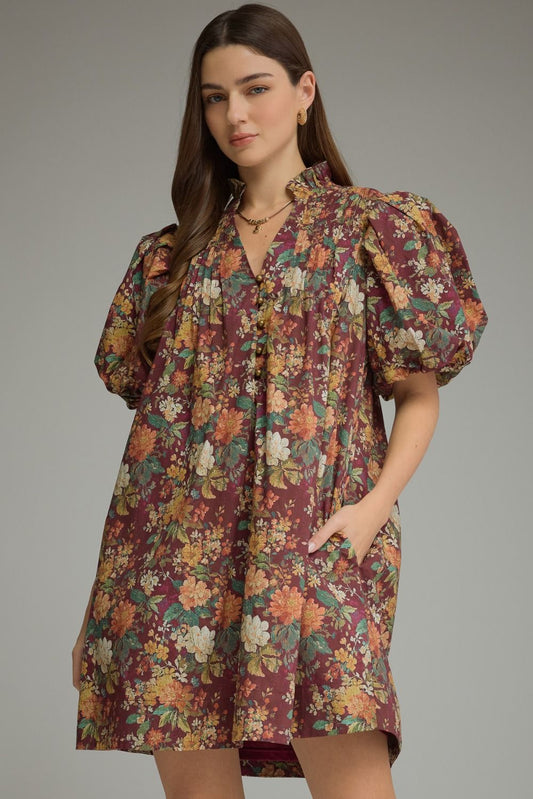Vintage Vineyard Mini Dress