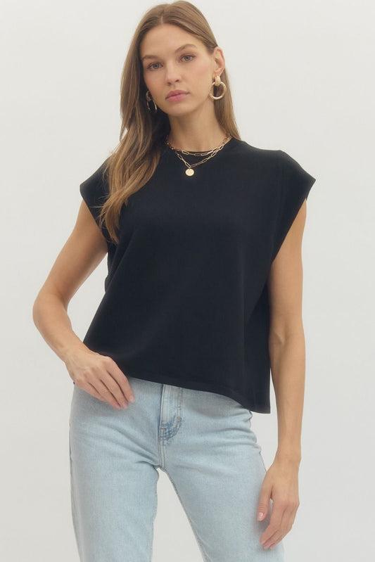 Black Naturally Chic Top
