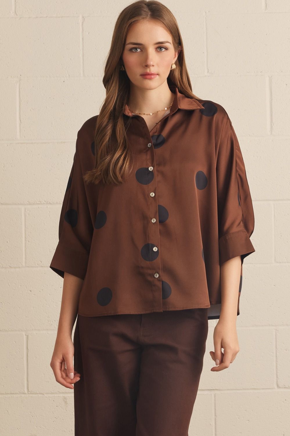 Espresso Polka Top