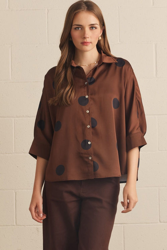 Espresso Polka Top