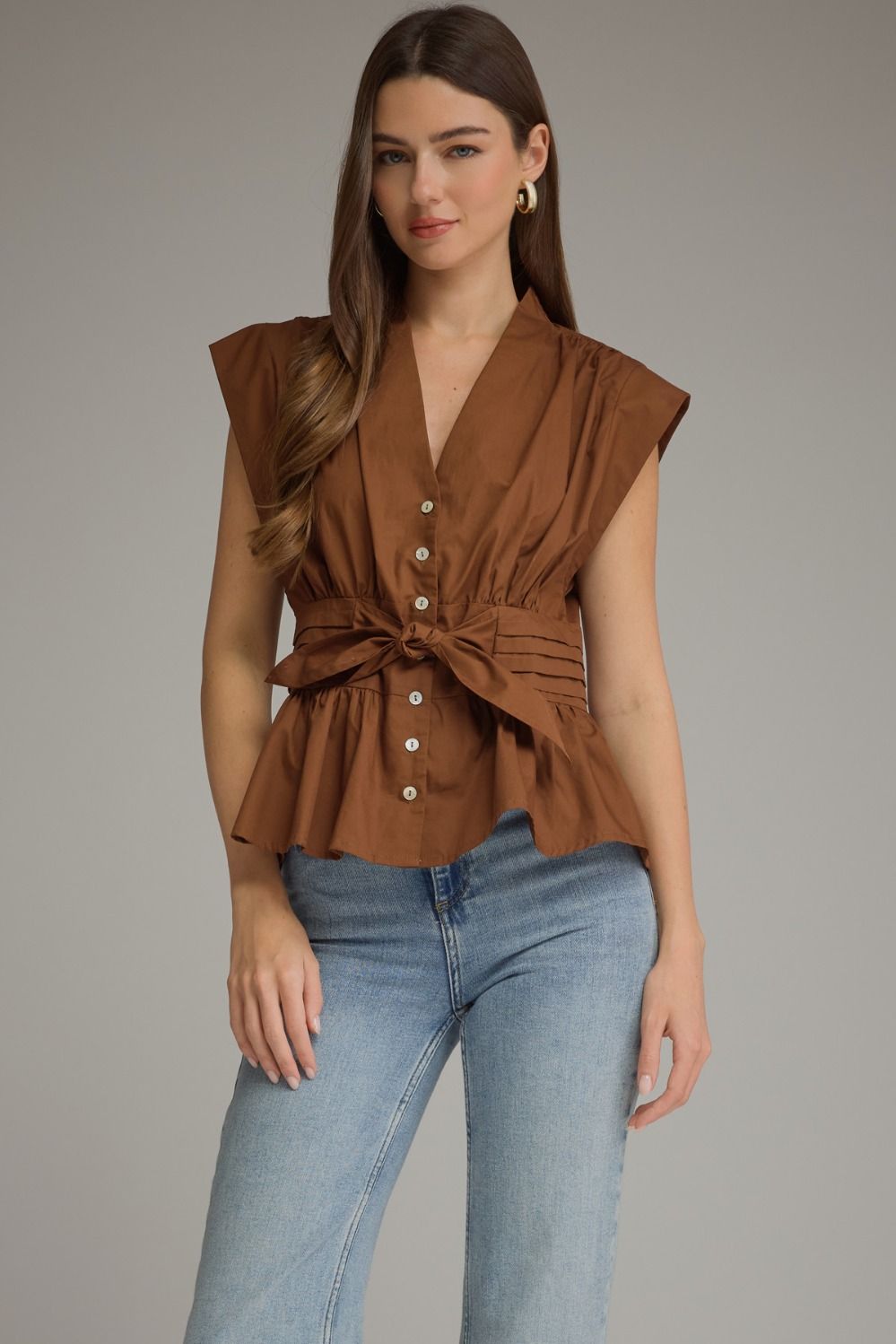Cocoa Tie Top