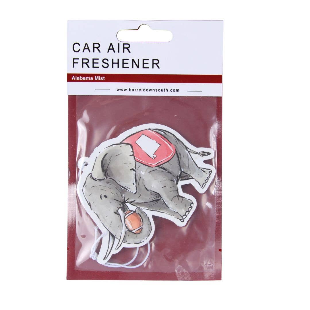 Elephant with Football Air Freshener - Alabama Mist