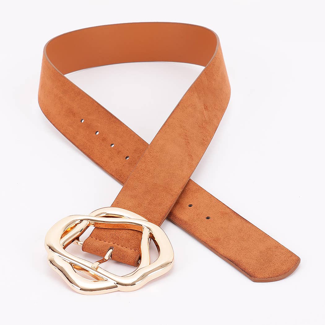 Unique Twisted Buckle Belt: BK