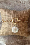 Pearl Cross Bracelet