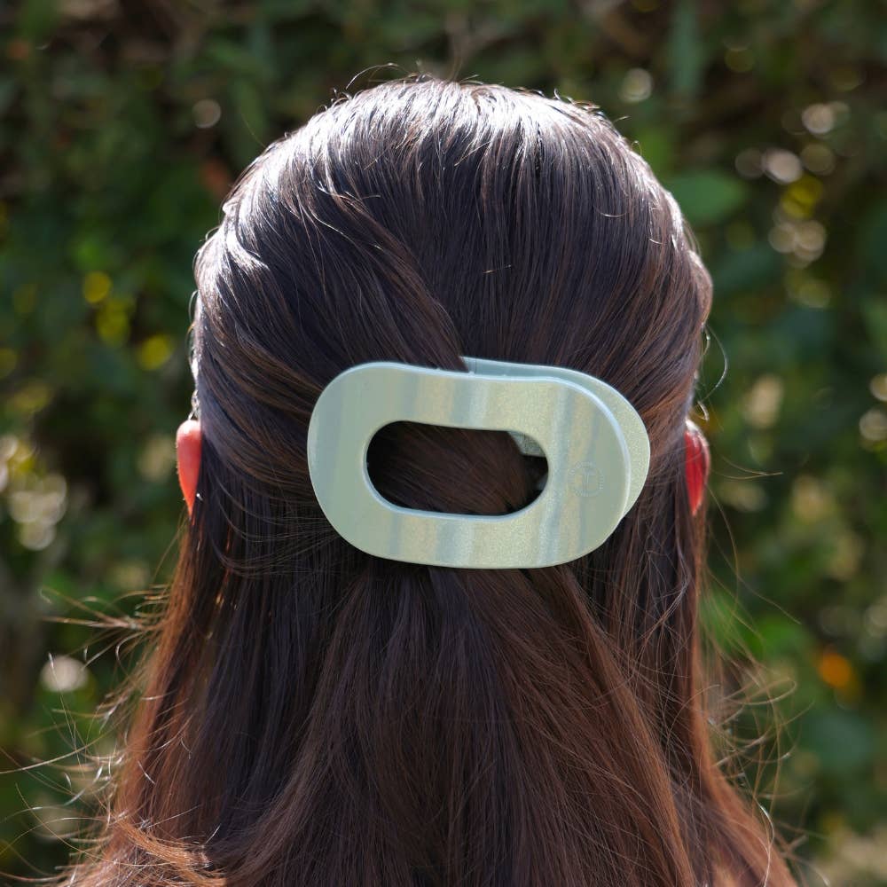 Flat Round Hair Clip | Medium | Dew Drop