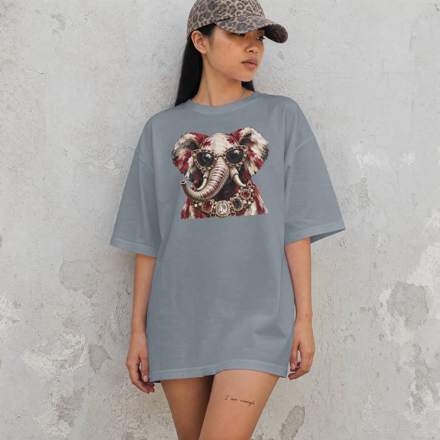 Glam Crimson Elephant Tee | Comfort Colors