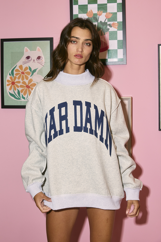 War Damn & Tigers Reversible Mock Neck Sweatshirt