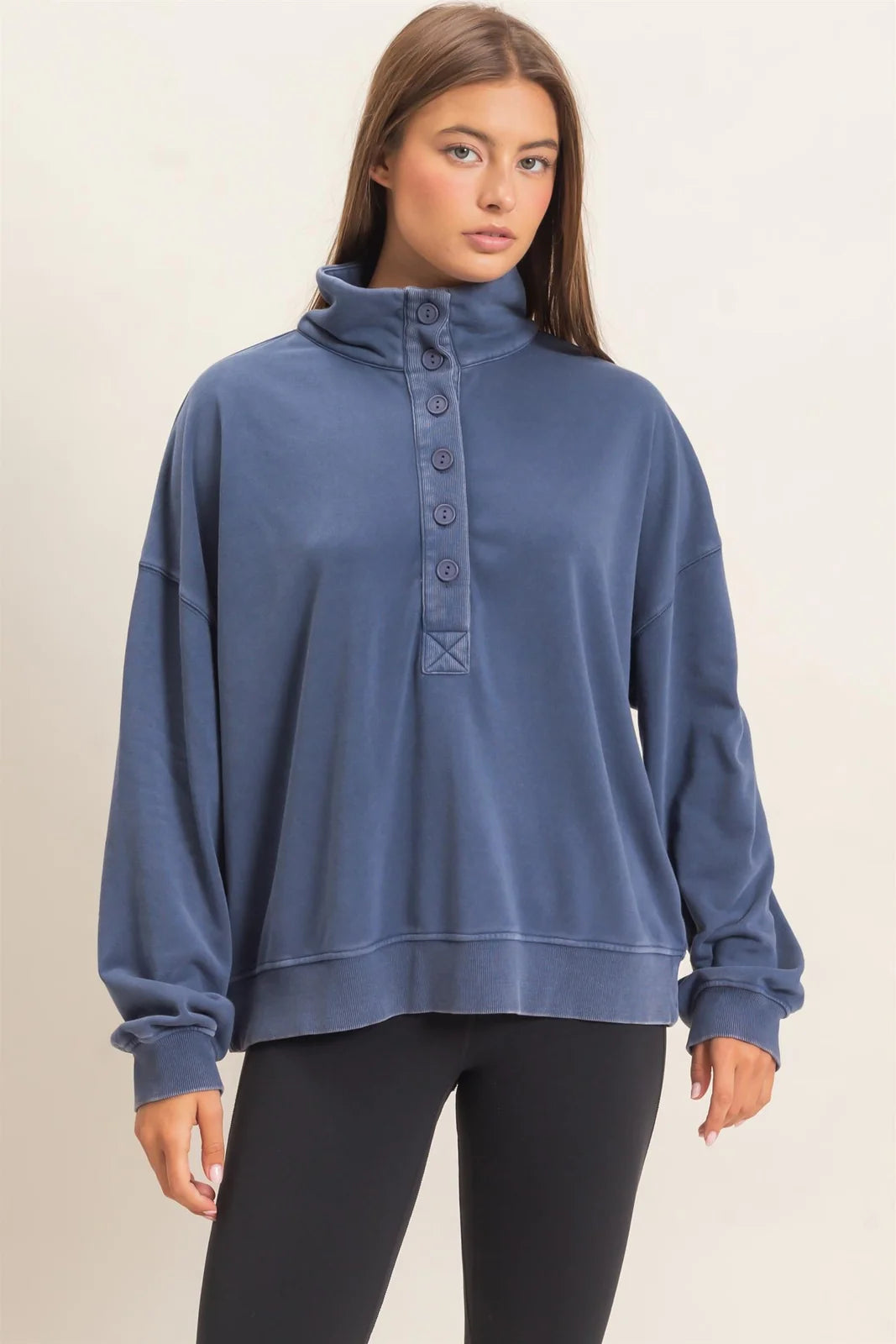 🌸 Easy Days Mineral Wash Button-Up Sweatshirt Three Colors!