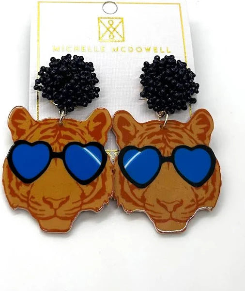 Tigers Beaded Earrings